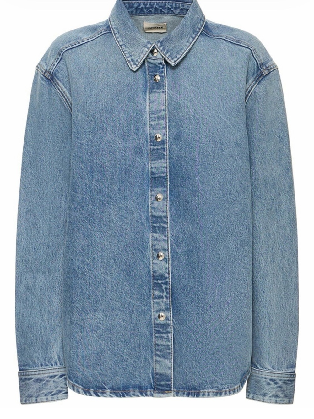 KHAITE Argo Denim Button-Down Shirt M NWT